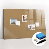 MAGNETTAFEL 90x60 Beige schwarzer Marker - Beige, Glas (90/0.4/60cm) - TULUP
