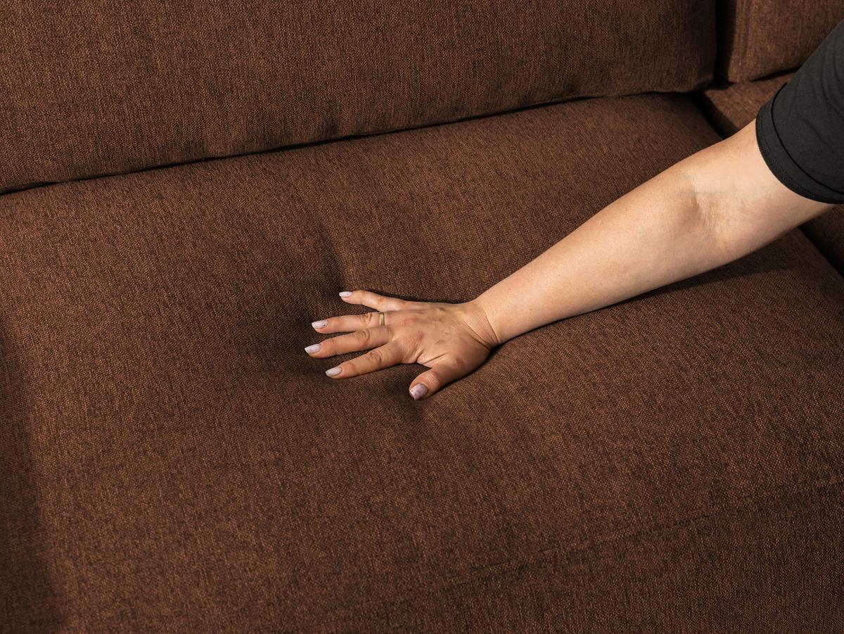 ECKSOFA Lennon aus Braun Strukturstoff mit Schlaffunktion und Bettkasten - Schwarz/Braun, Holz/Kunststoff (264/137cm) - S-Style
