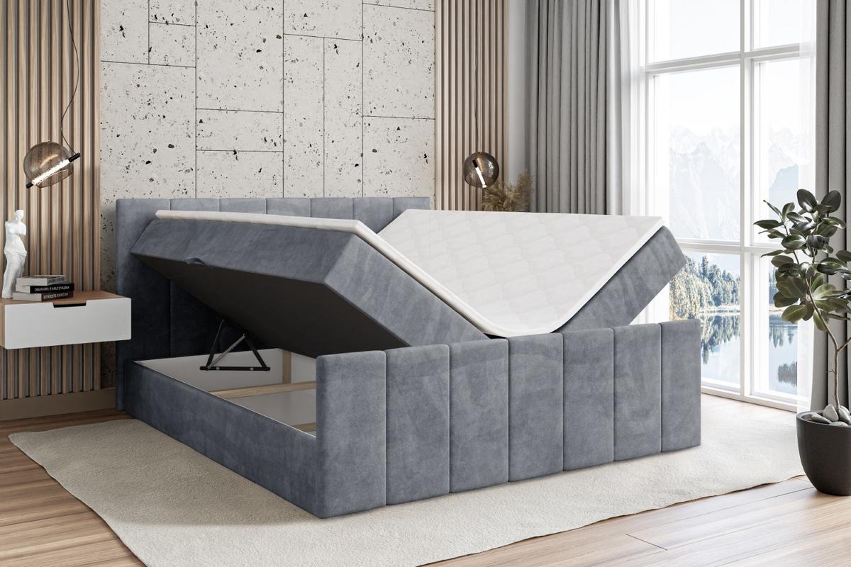 BOXBETT MOETI-Z - 120x200 cm - H4 - Grau - Grau, Holzwerkstoff (120/200cm) - ALTDECOR