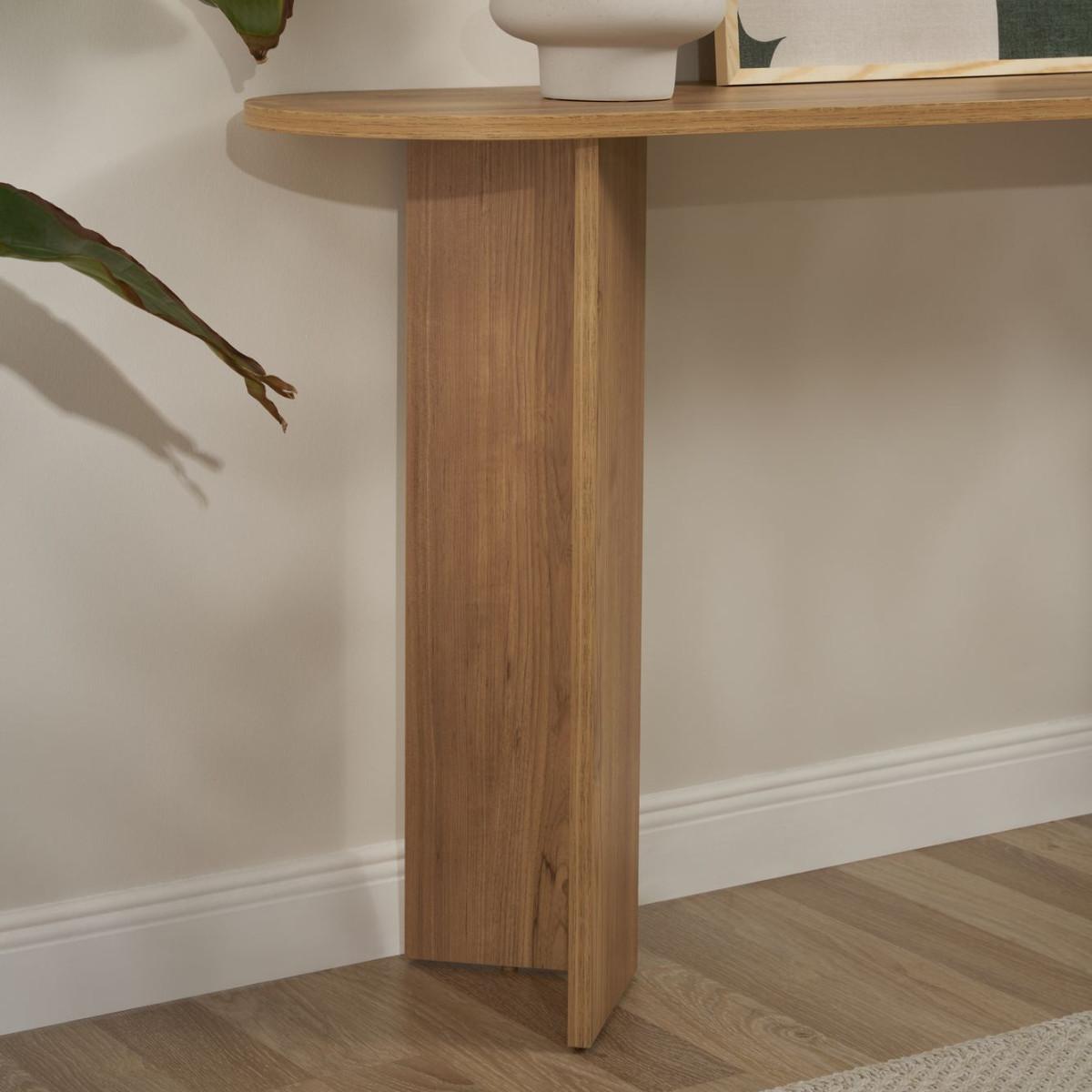KONSOLE mit zwei Beinen SIRA 150/35/75 cm - Eichefarben, Holzwerkstoff (46/35/75cm) - Calicosy