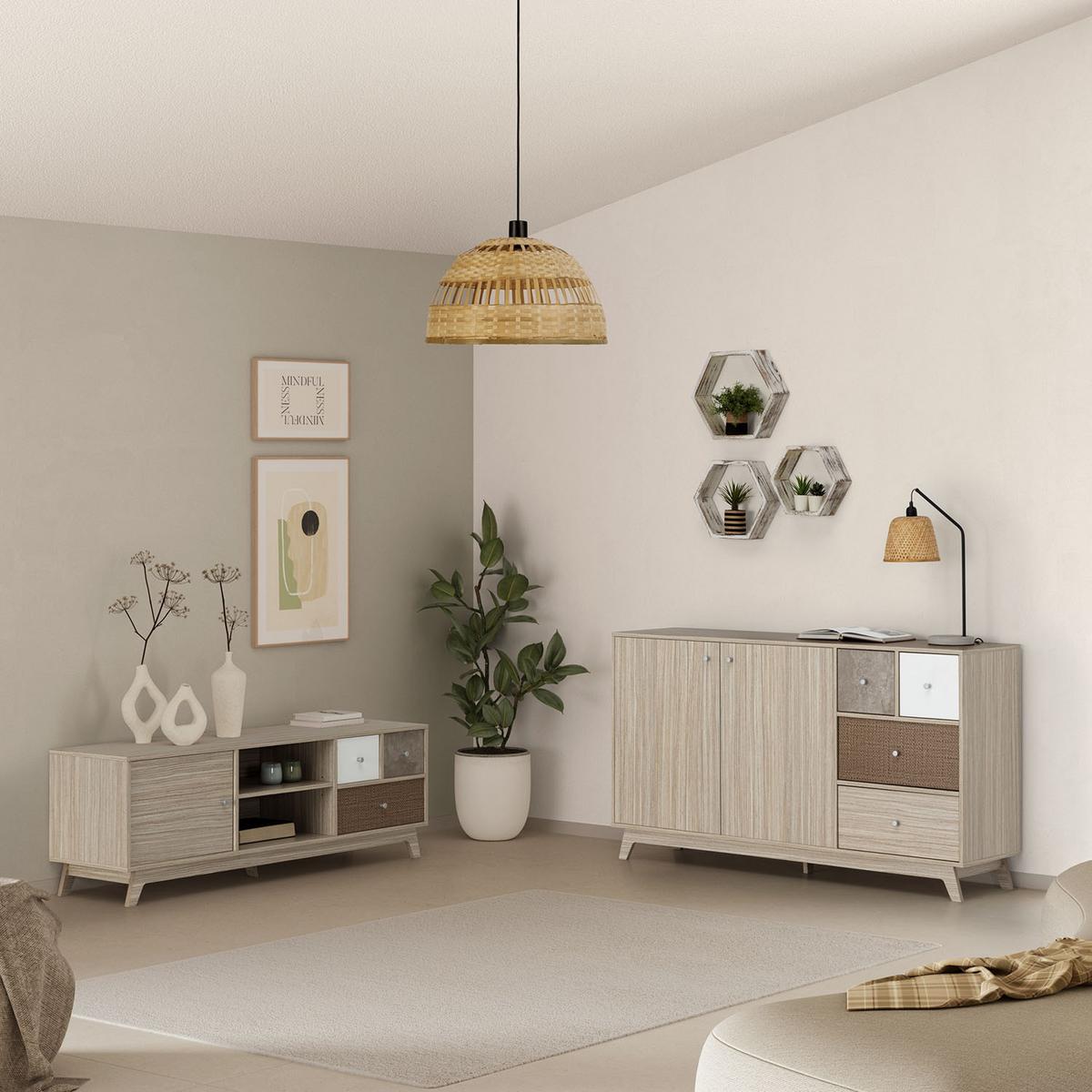 TV-ELEMENT Maia - Multicolor, Holzwerkstoff (150/50/40cm) - VS Venta-stock