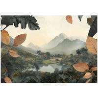 FOTOTAPETE Berge Natur Wald Vlies Tapete Wohnzimmer 200x140 - Multicolor, Papier (200/140cm) - Wallarena