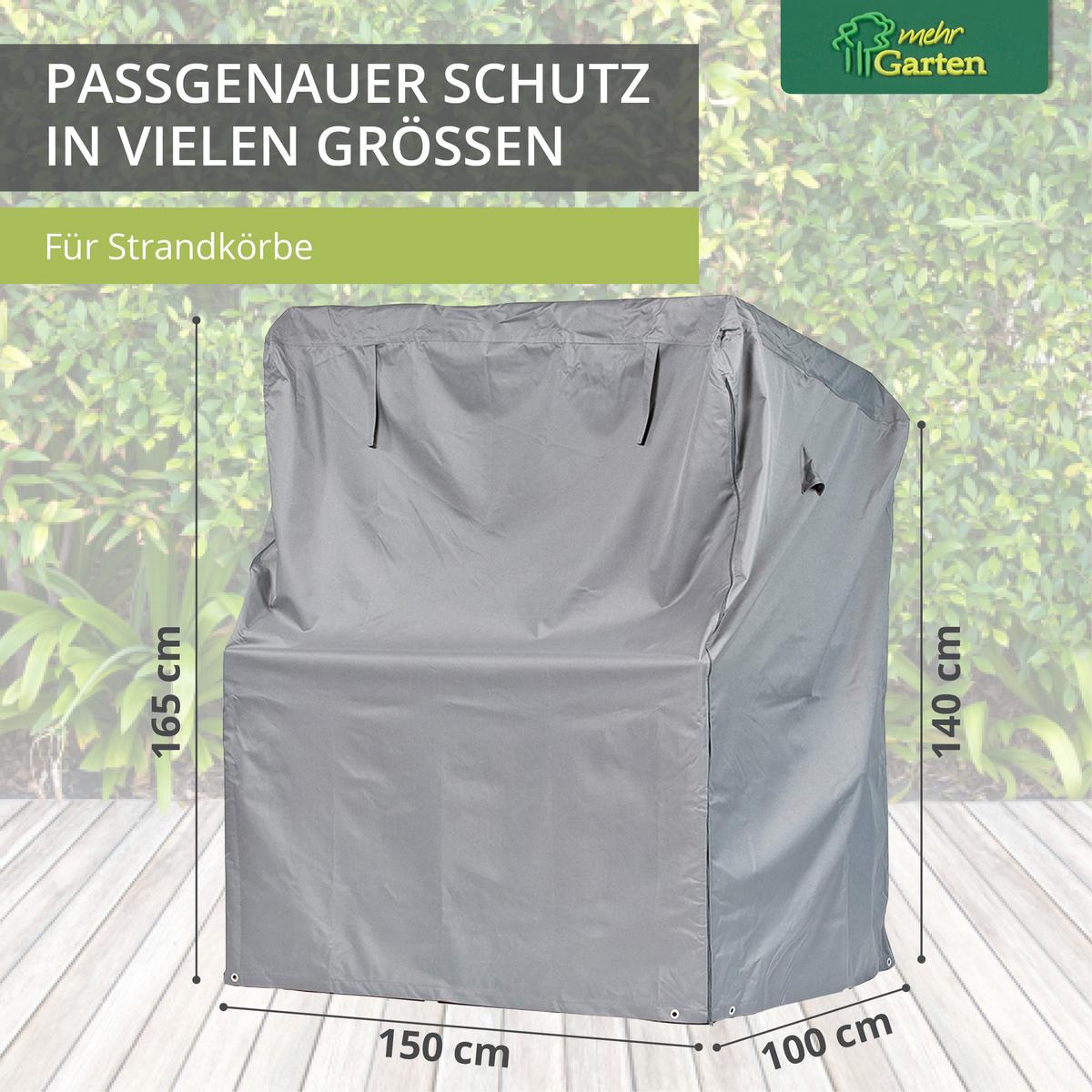 STRANDKORBHÜLLE SHP-20021 - Grau, Kunststoff (125/165/100cm) - mehr Garten