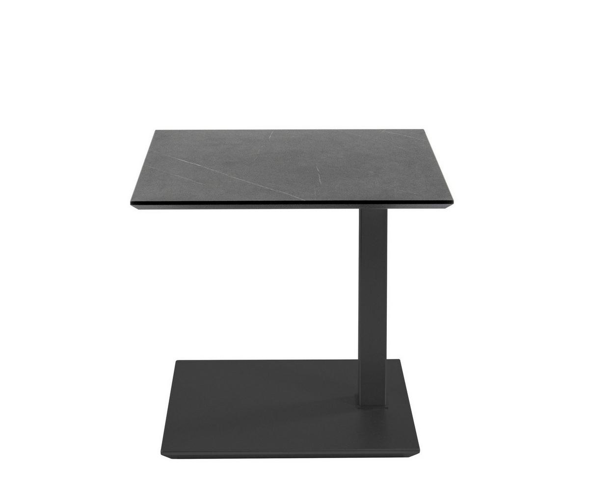 BEISTELLTISCH Cerelia 55x47x54 höhenverstellbar Anthrazit/Marmara Nero - Schwarz, Keramik (55/47/54cm) - 58aufmkessel