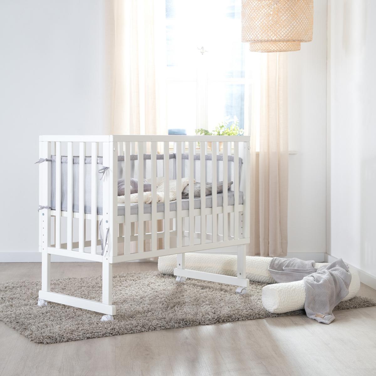BEISTELLBETT roba Style grau 3in1 Set 90 x 45 cm - Weiß/Grau, Holzwerkstoff (45/90cm) - Roba