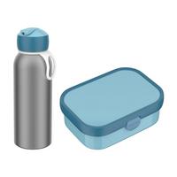 LUNCHSET MIT THERMOFLASCHE Campus Cool Blue 2-tlg. - Blau, Kunststoff/Metall (2/2/2cm) - Mepal