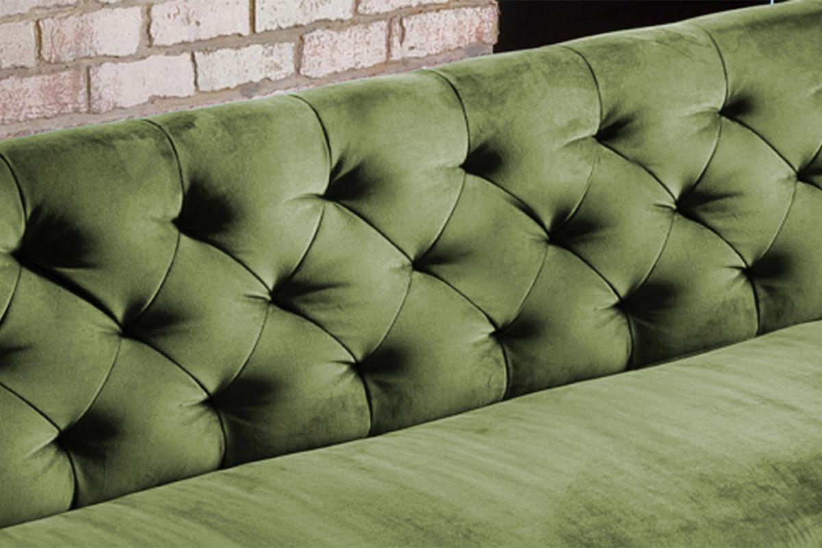 ESSZIMMERBANK CHARME Grün Velvet - Olivgrün/Grün, Textil (206/85/68cm) - KAWOLA