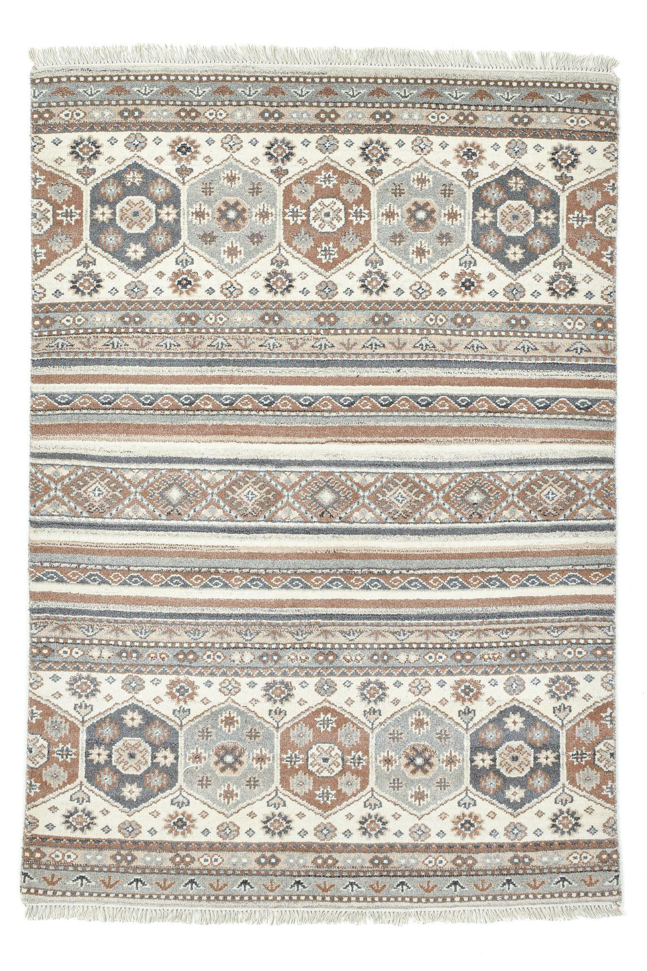 WOLLTEPPICH Imperial Schaal 70x140 cm - Naturfarben, Textil (70/140cm) - THEKO