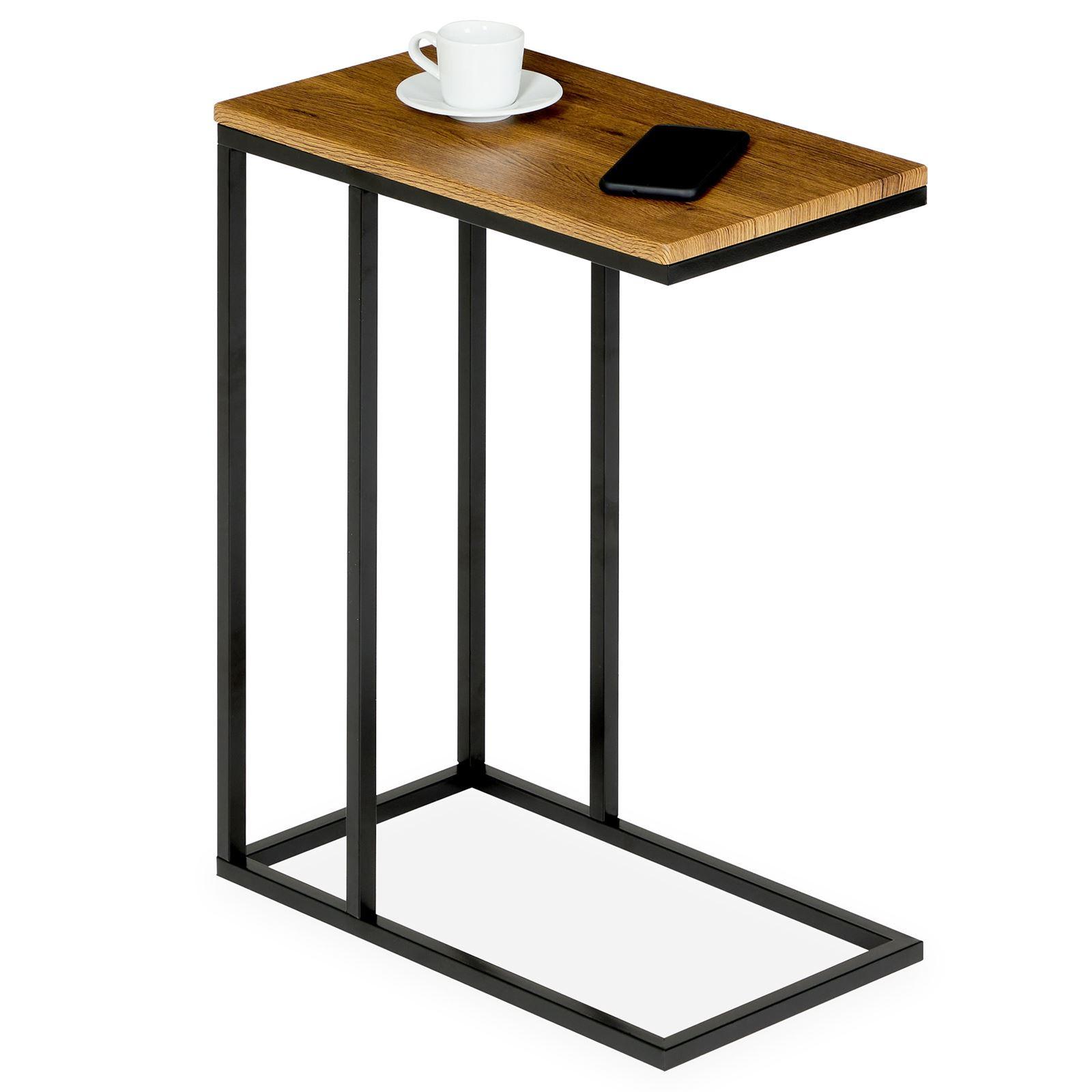 BEISTELLTISCH DEBORA Vintage/schwarz - Dunkelbraun/Schwarz, Holzwerkstoff (26/46/61cm) - IDIMEX