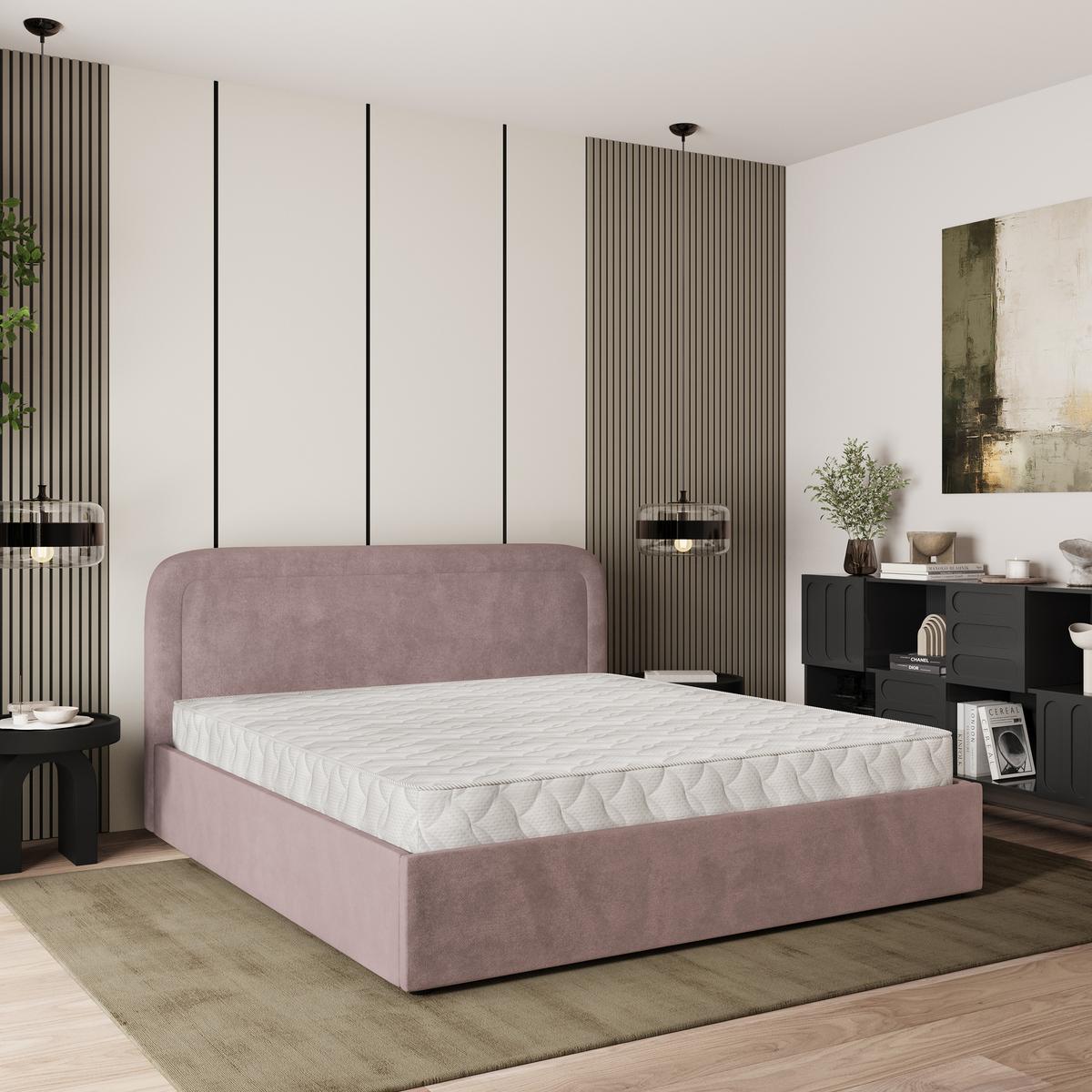 POLSTERBETT BENIRA K 180x200 cm mit Bettkästen - Rosa - Rosa, Holz (180/200cm) - MASSENO