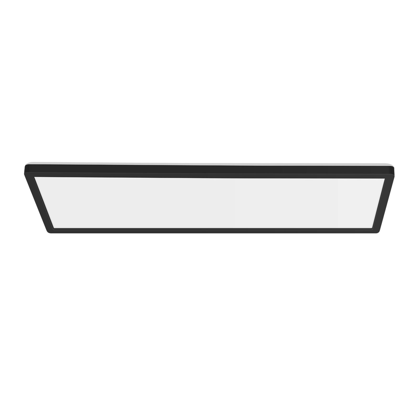 LED DECKENLEUCHTE Vexith 58/20/3.1 cm - Schwarz, Kunststoff (58/20/3.1cm) - ZMH