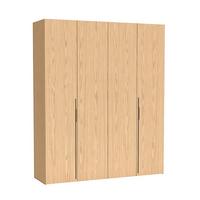 DREHTÜRENSCHRANK ANCONA 200/240/58cm 4-türig Eichefarben - Eichefarben, Holzwerkstoff (200/240/58cm) - MASSENO