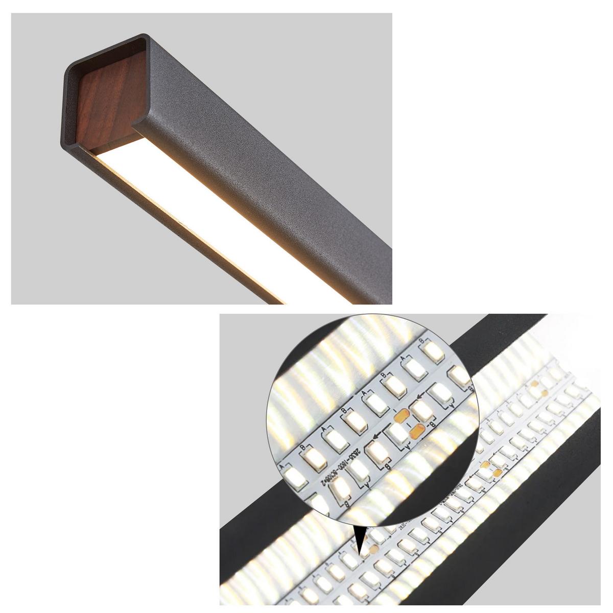 LED PENDELLEUCHTE Haleq 148.5/4.6/4.6 cm - Schwarz, Metall (148/5/4.6cm) - ZMH