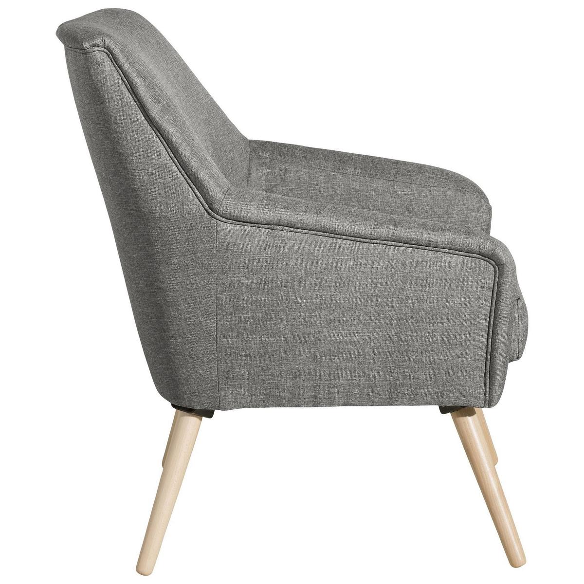 SESSEL Kachka Bezug Flachgewebe Buche natur / hellgrau - Grau, Kunststoff (67/81/71cm) - 58aufmkessel