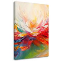 LEINWANDBILD Abstraktion des Farbausdrucks 40x60cm - Multicolor, Textil (40/60cm) - Feeby