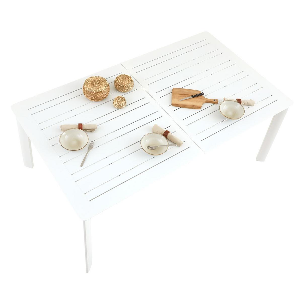GARTENTISCH VERANO weiß - Weiß, Metall (103/180/75cm) - IDIMEX