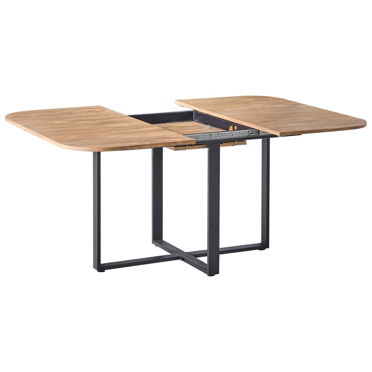 ESSTISCH ausziehbar Braun 120-160/120 cm Cooper - Braun, Holzwerkstoff (120/120/75cm) - Beliani