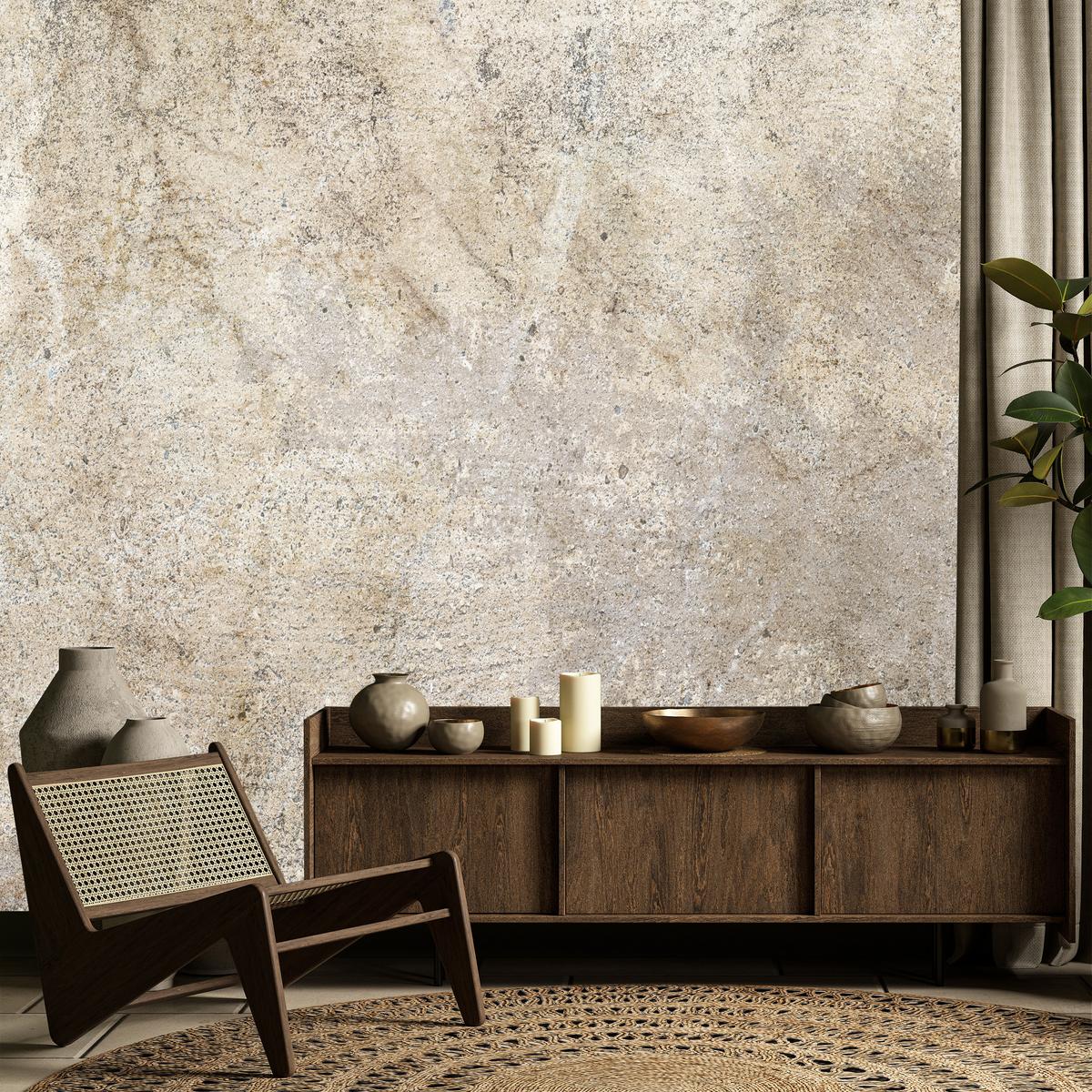 FOTOTAPETE für Wohnzimmer Beton Muster 300x210 - Beige/Braun, Papier (300/210cm) - Muralo