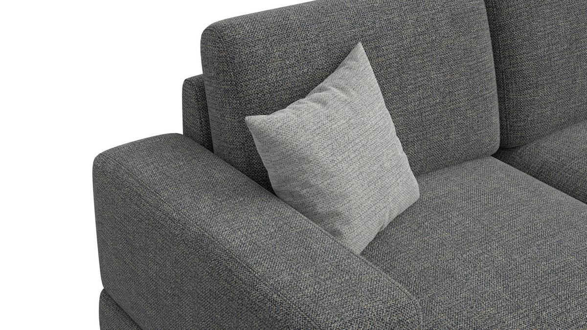 ECKSOFA OTTO 4-Sitzer, anthracit - Schwarz/Grau, Holz/Textil (279/159cm) - Wozimo