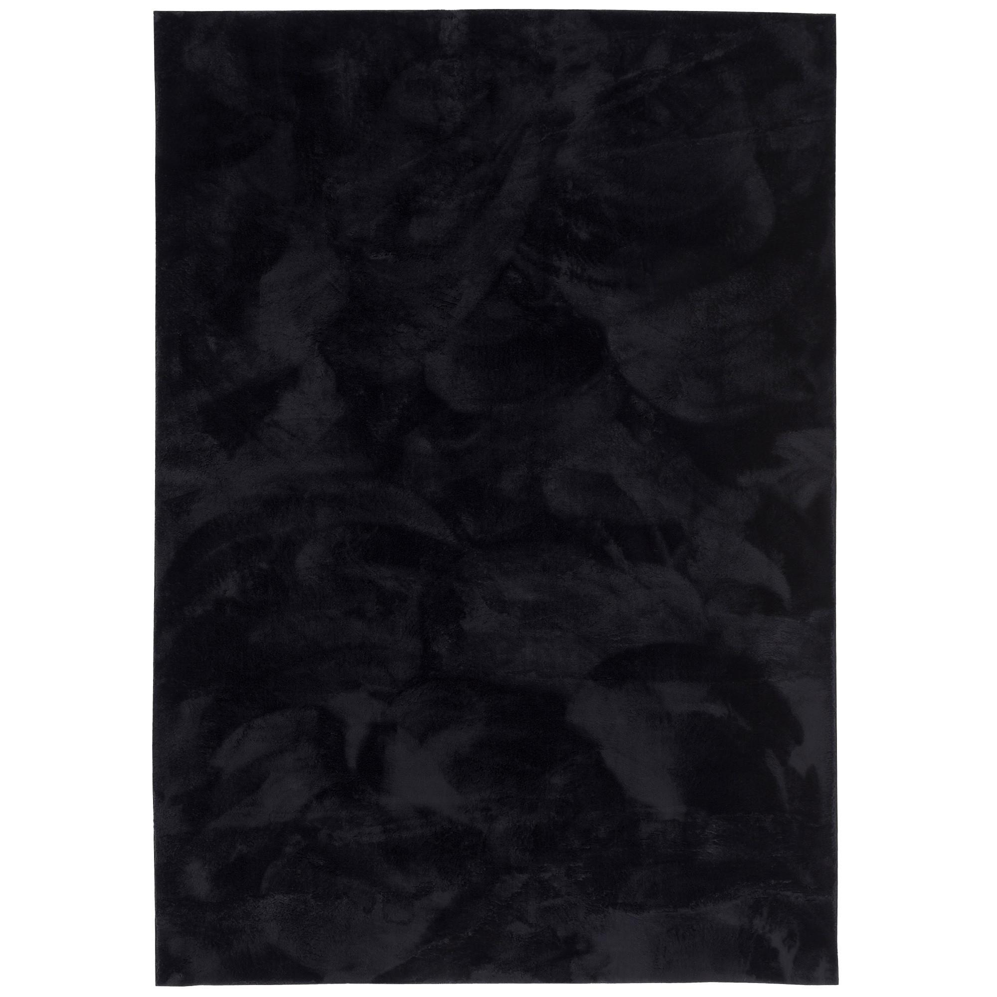 KINDER SUPER SOFT FELLTEPPICH PEARL KIDS - Schwarz, Textil (80/150cm) - Pergamon
