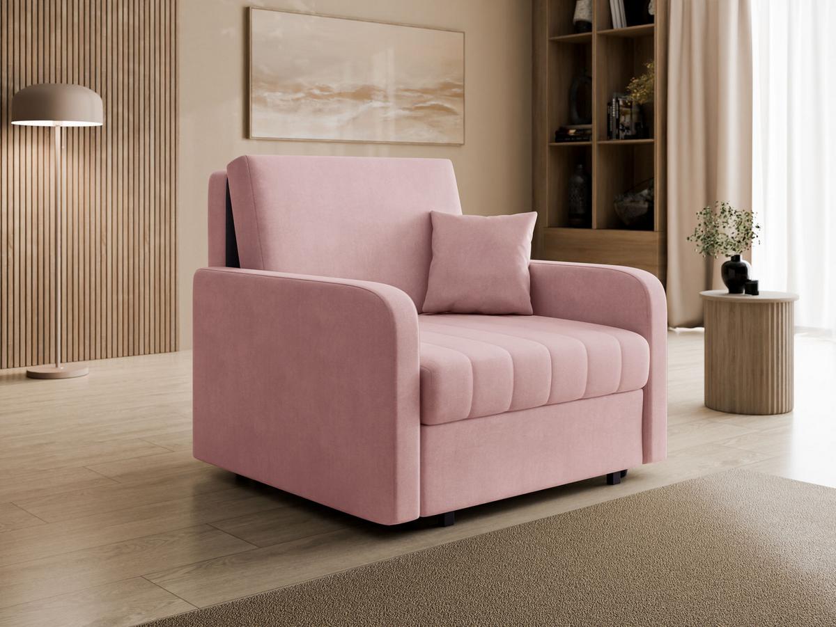 SCHLAFSESSEL Viva Silk I - Schwarz/Rosa, Holz/Textil (102/85/98cm) - MIRJAN24