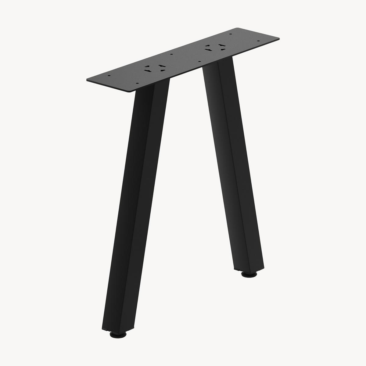 TISCHGESTELL-SET 2 TLG. Heustreu - Schwarz, Metall (40/45/12cm) - [en.casa]