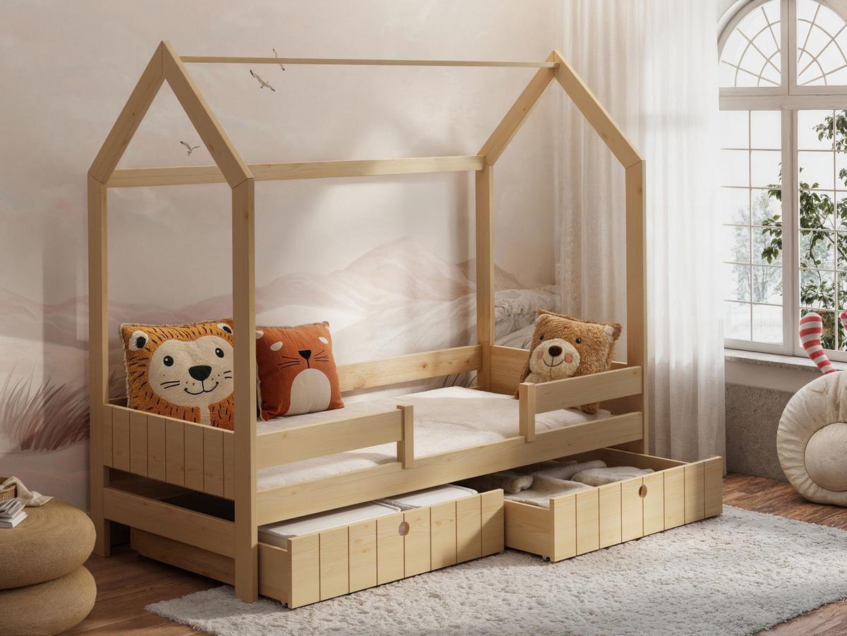 HAUSBETT Naomi - Kieferfarben, Holz (80/180cm) - MIRJAN24