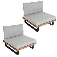LOUNGE-SESSEL Schwarz, Beige, Hellgrau - Beige/Hellgrau, Holz (82/75/82cm) - MCW