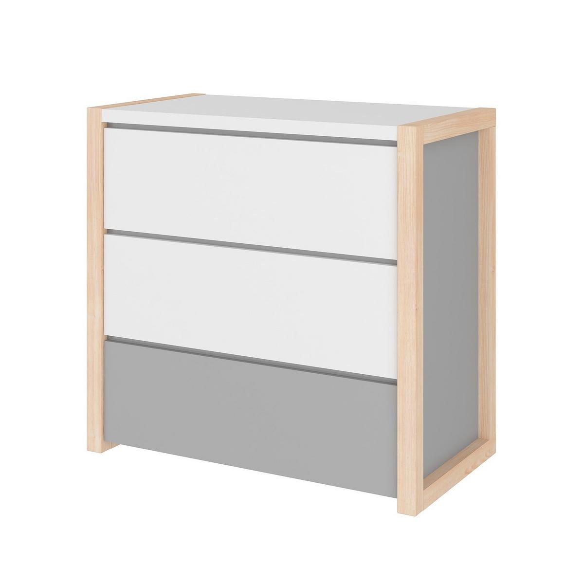 KINDERKOMMODE Pinette – rustikale Eleganz und Funktionalität Weiß - Weiß, Holzwerkstoff (100/87/50cm) - RAUMHIRSCH FURNITURE