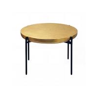 COUCHTISCH BERNALDA, Aluminium, Gold, Ø 63 x 41 cm - Goldfarben/Schwarz, Metall (63/63/41cm) - KADIMA DESIGN