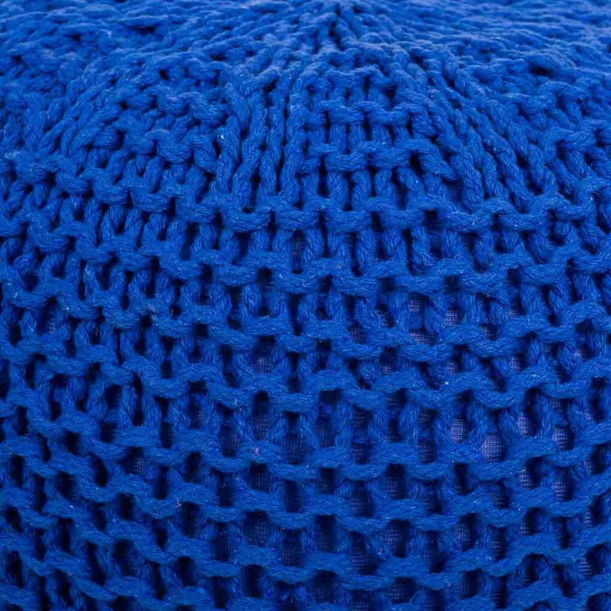POUF aus Baumwolle, blau, 38x28cm - Blau, Textil (38/28/38cm) - Wanderlust