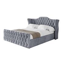 POLSTERBETT mit Bettkasten, Fußteil und Lattenrost, Boxbett mit Matratze H3/H4 - ZORAN-Z 120x200 Grau - Grau, Holzwerkstoff/Textil (120/200cm) - ALTDECOR