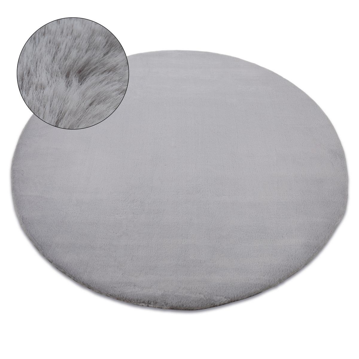TEPPICH Bunny 120 cm - Grau, Textil (120/120cm) - rugsX