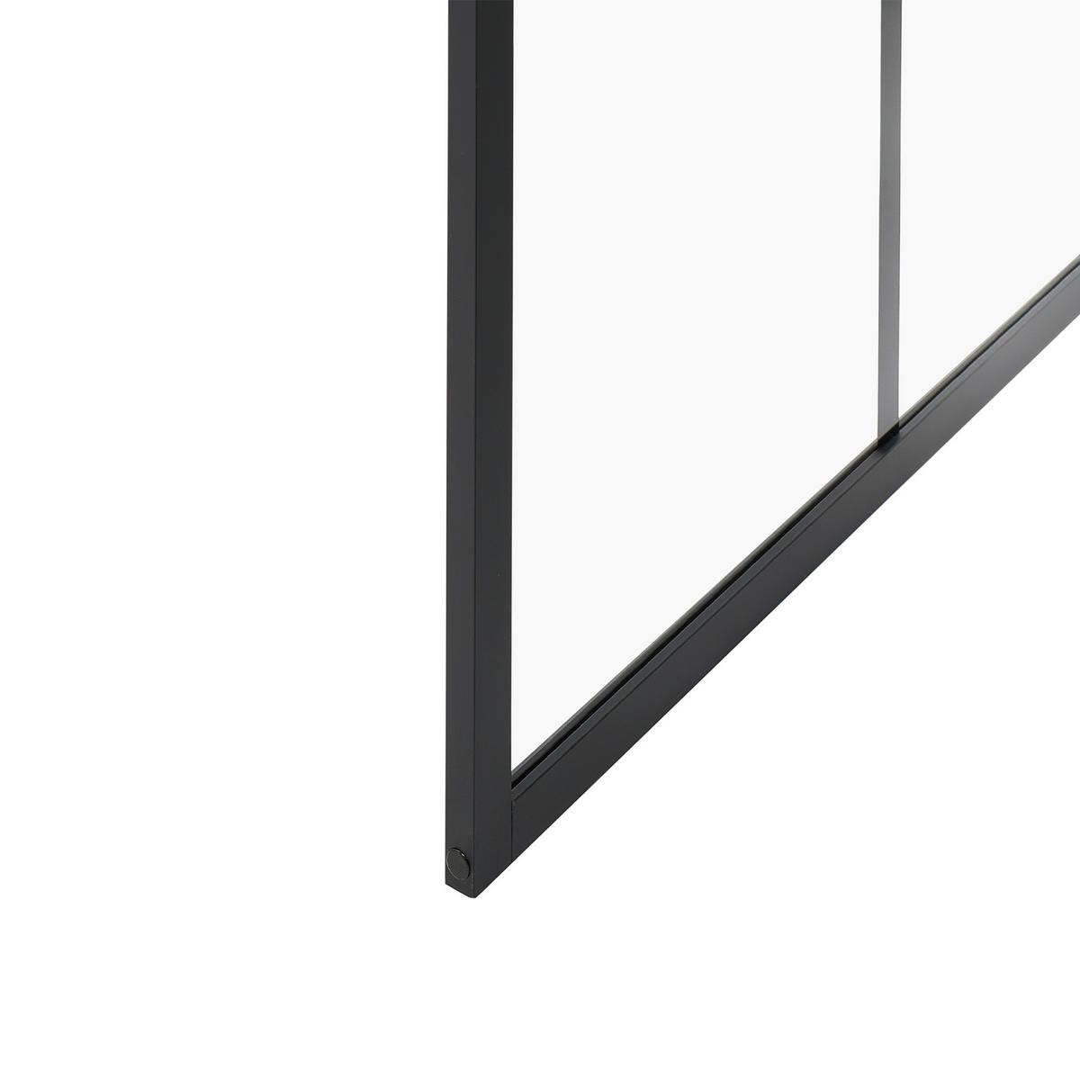 DUSCHWAND 90/195 cm Schwarz Tapajos - Schwarz, Glas (90/195cm) - Beliani