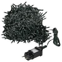LED CLUSTER LICHTERKETTE 24m 1200LED Extra-Warmweiß Innen/Außen IP44 - Dunkelgrün, Kunststoff (2400cm) - ECD-Germany