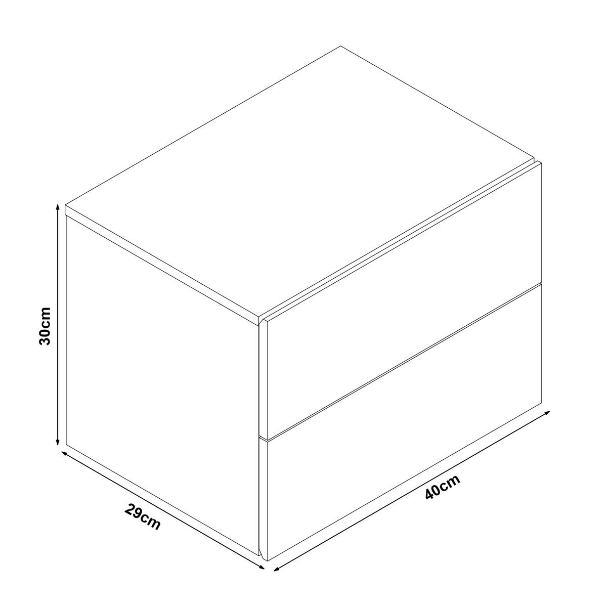 WANDREGAL Ampfing - Weiß, Holzwerkstoff (40/30/29cm) - [en.casa]