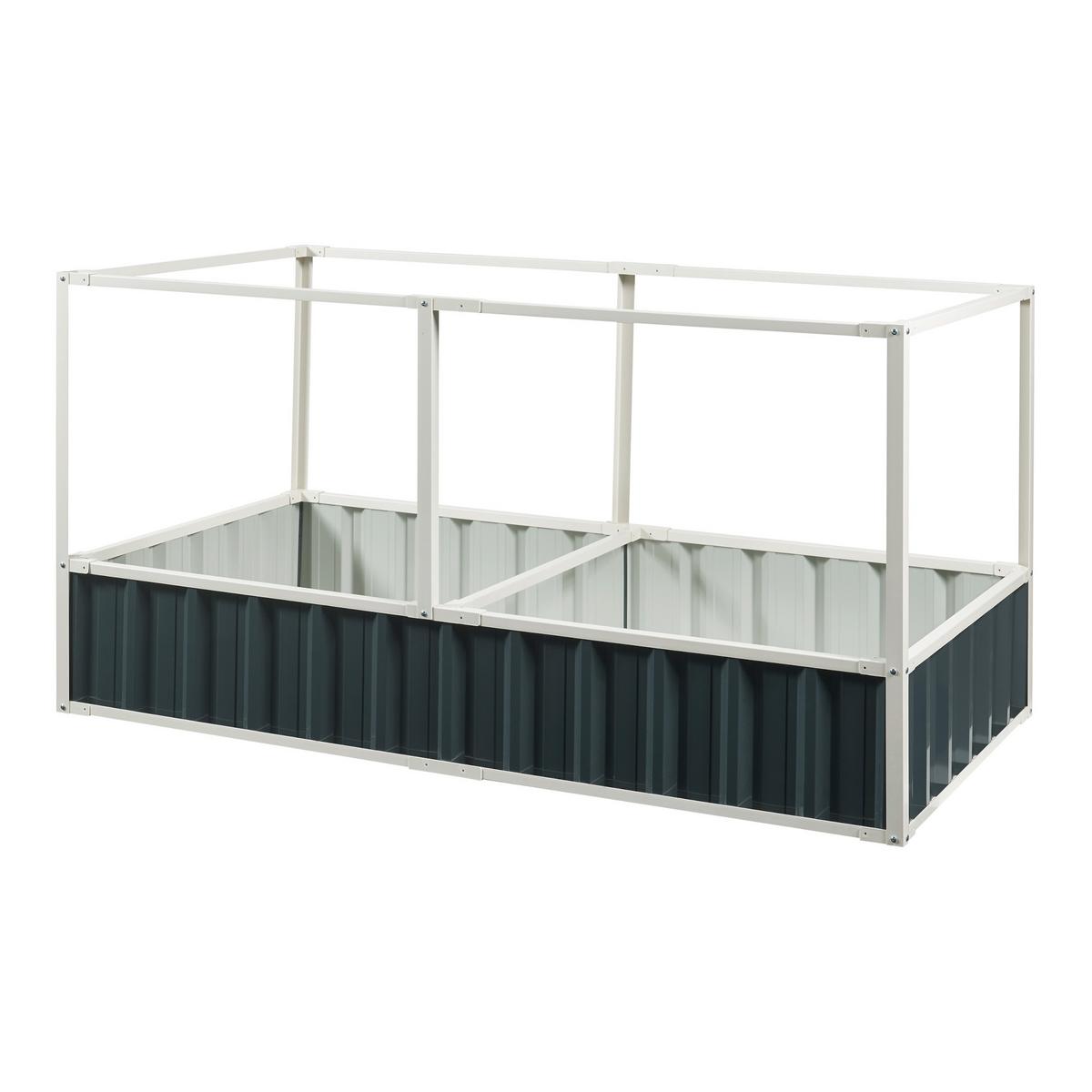 HOCHBEET Alblasserdam mit Netz - Anthrazit, Metall (174/88/90cm) - [en.casa]