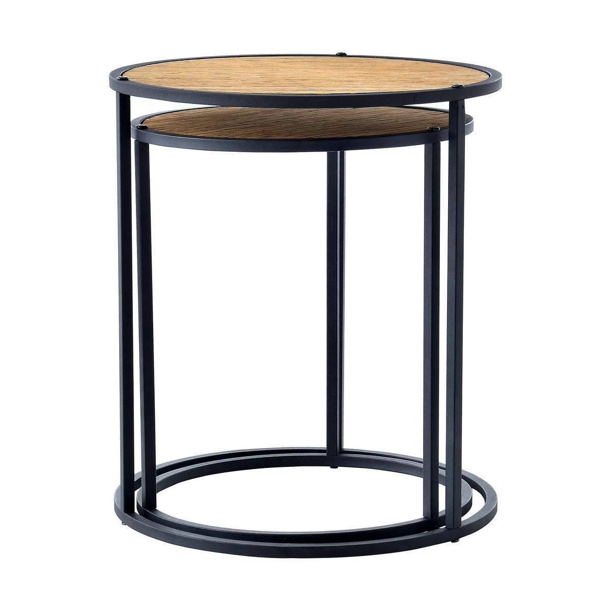 SATZTISCH Moriusaq 40/40/46 - Schwarz, Holzwerkstoff (40/40/46cm) - [en.casa]