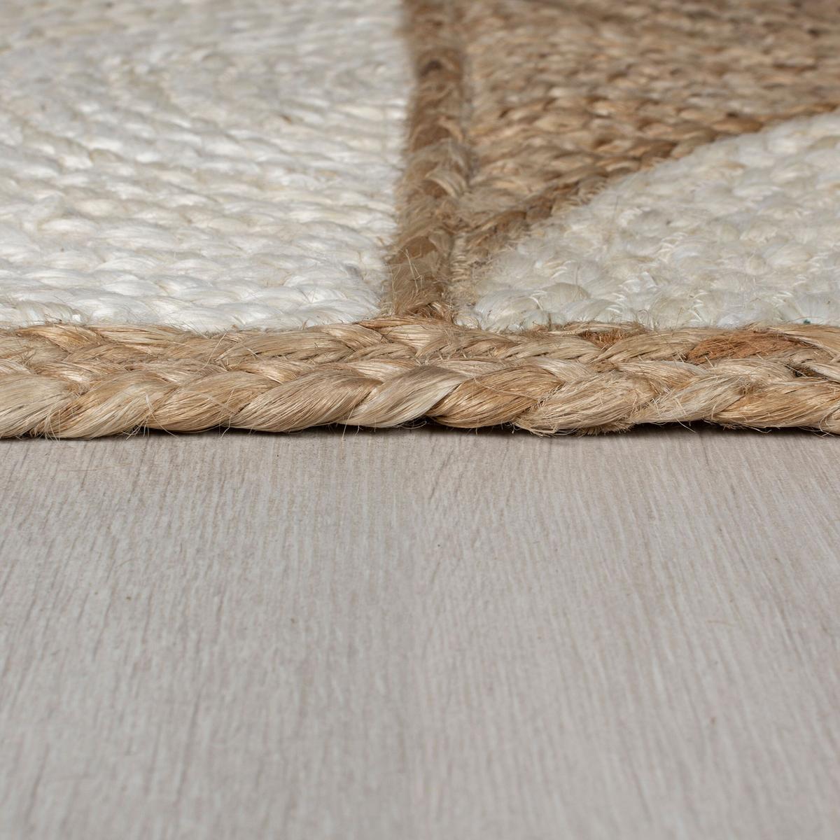 JUTETEPPICH handgewebt HOLT, geometrisch, Natur, 200 x 290 cm - Beige, Textil (290/200cm) - KADIMA DESIGN