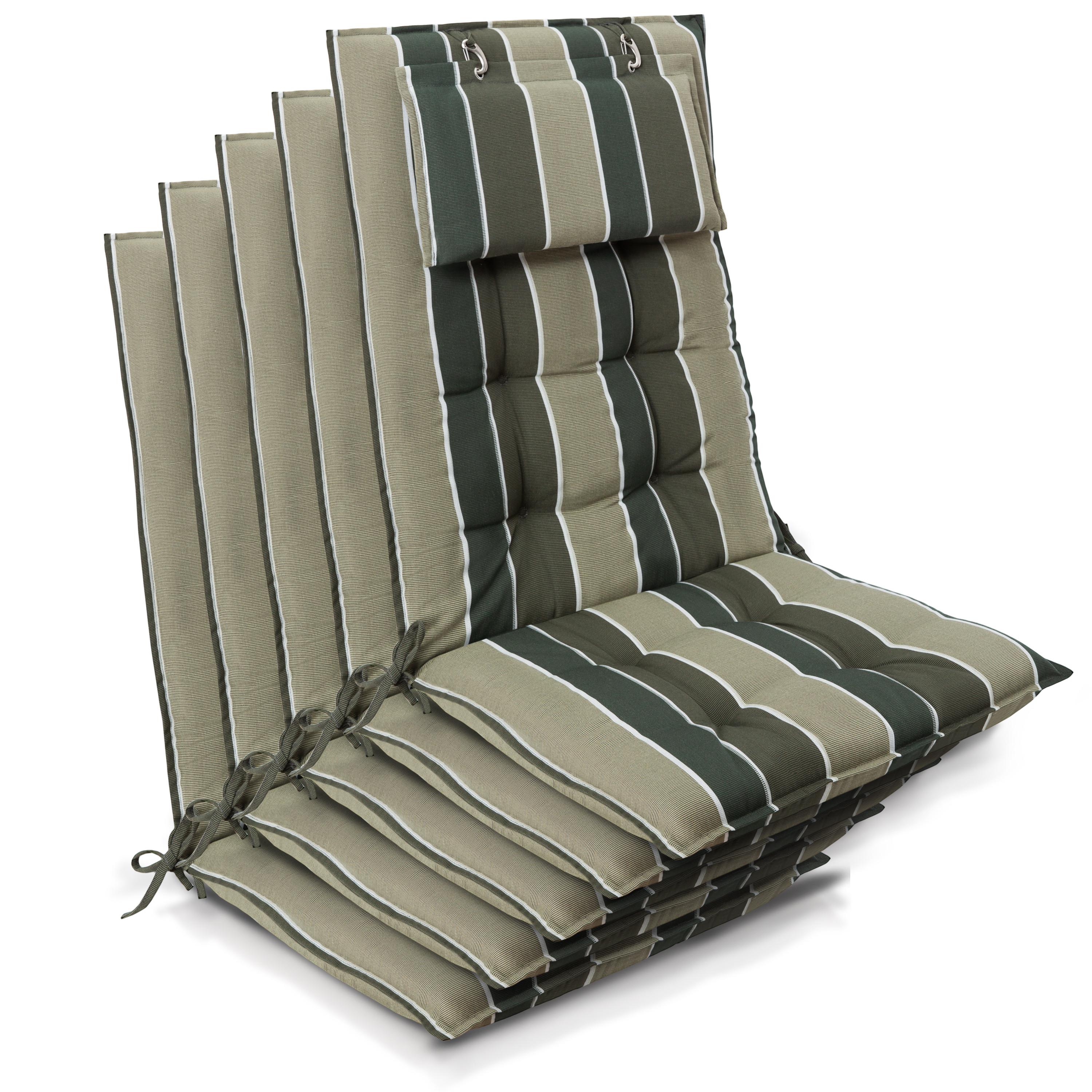 HOCHLEHNER Sun-HL 119x50x8cm Grün-Gestreift (5tlg) - Grün, Textil (50/120cm) - Beautissu 