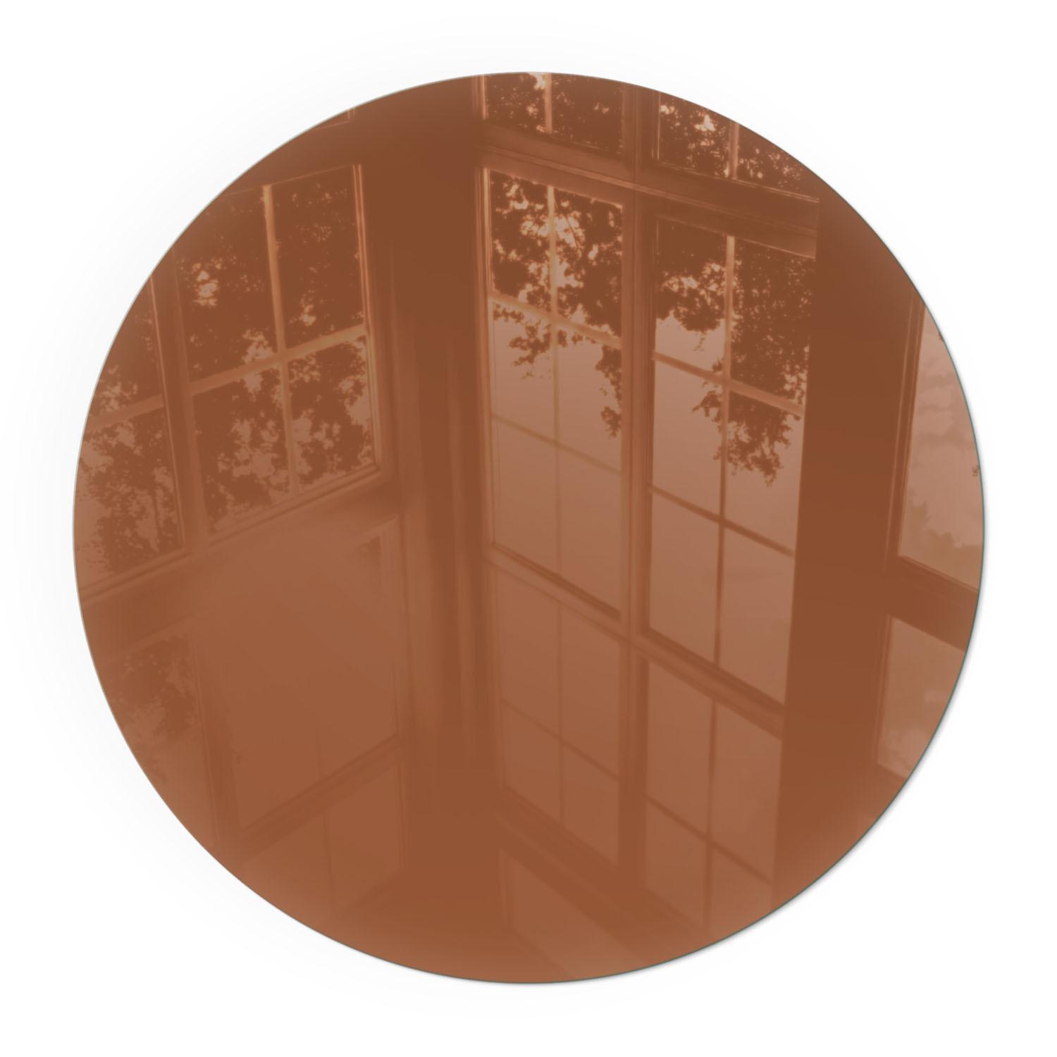 GLASPLATTE für Kamin Ø 60 cm - Braun, Glas (60/60/0.4cm) - TULUP
