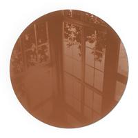 GLASPLATTE für Kamin Ø 60 cm - Braun, Glas (60/60/0.4cm) - TULUP