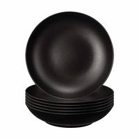 SUPPENTELLER Liberty Velvet Black schwarz ø 21,2 cm 6er Set - Schwarz, Keramik (21.2cm) - Seltmann Weiden