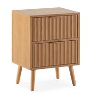 NACHTTISCH Lluvia 2 Schubladen Eichenfarbe - Eichefarben, Holz/Holzwerkstoff (40/55/30cm) - VS Venta-stock
