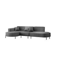 ECKSOFA Valencia - Anthrazit, Holzwerkstoff/Textil (321/165cm) - Fun Möbel