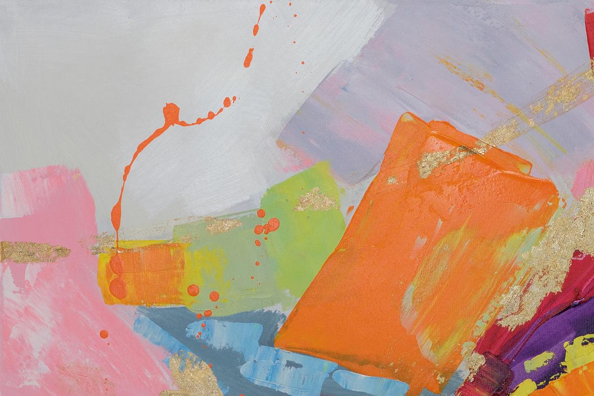 ACRYLBILD HANDGEMALT 80/80 cm - Multicolor, Holz/Textil (80/80cm) - KUNSTLOFT