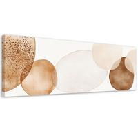 LEINWANDBILD Kreise Aquarell Abstrakt Lofts Beige 150x50cm - Braun, Textil (150/50cm) - Feeby