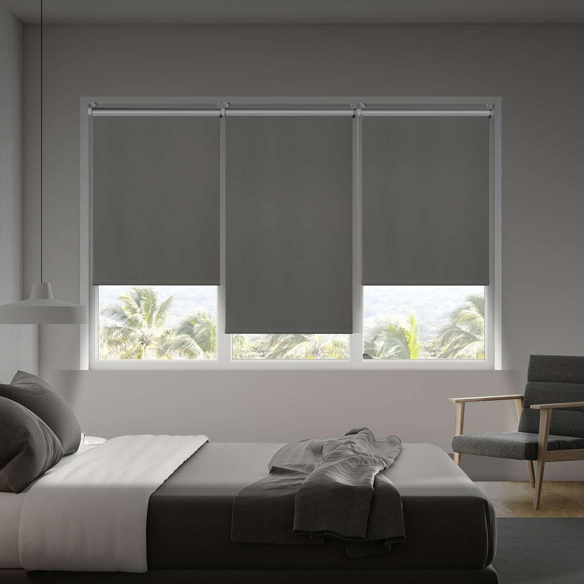VERDUNKELUNGSROLLO, Silber, 120 cm x 180 cm - Silberfarben, Kunststoff (120/180cm) - STORESDECO