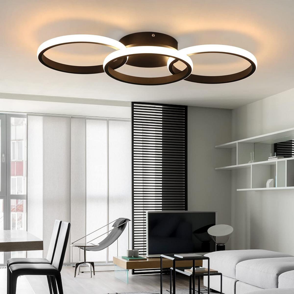 LED-DECKENLEUCHTE Ferdinand 60/24/4 cm - Schwarz, Metall (60/24/4cm) - Nettlife