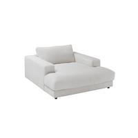 LONGSEAT MADELINE Weiß Cord - Schwarz/Weiß, Kunststoff/Textil (150/86/170cm) - KAWOLA